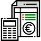 Grünes Icon mit Personensymbol und Euro-Zeichen für Lohnbuchhaltung